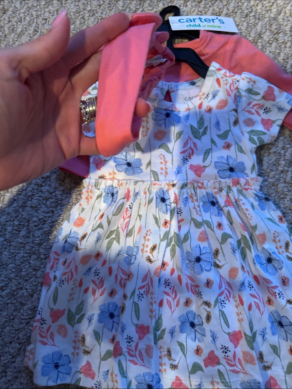 Carter's Pink Floral Dress Set - Picture 5 of 7